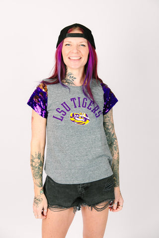 LSU Tigers Grey Party Tee