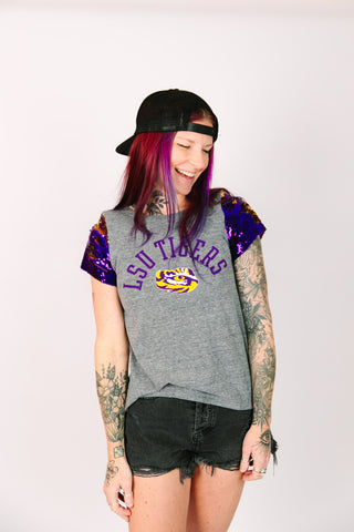 LSU Tigers Grey Party Tee