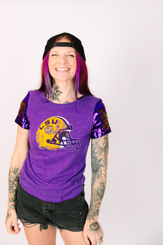 LSU Helmet Party Tee