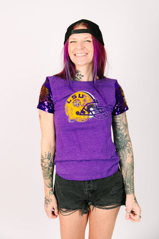 LSU Helmet Party Tee