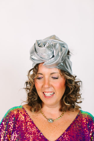 Silver Lame Party Wrap