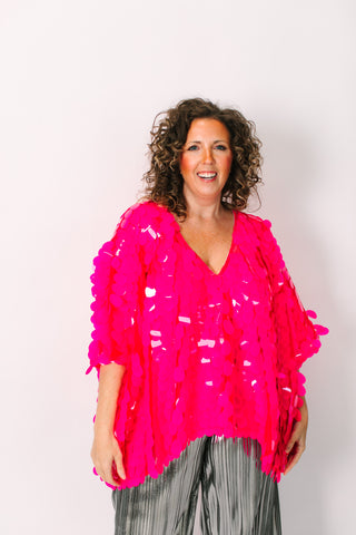 Pink Jumbo Paillette Tunic