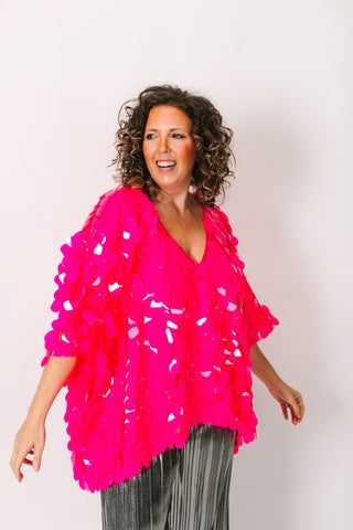 Pink Jumbo Paillette Tunic