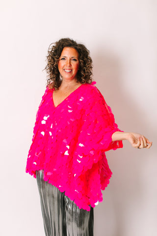 Pink Jumbo Paillette Tunic
