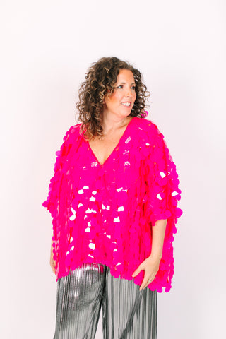 Pink Jumbo Paillette Tunic