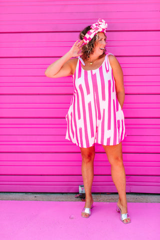 Pink Stripe Romper
