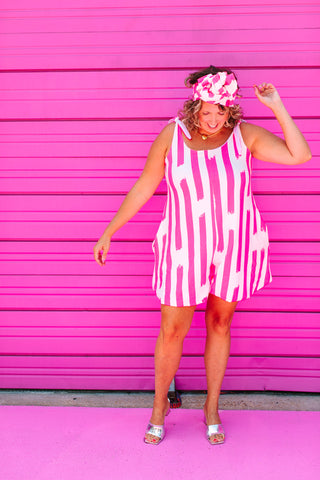 Pink Stripe Romper