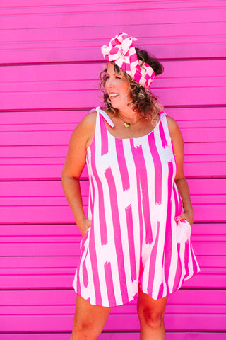 Pink Stripe Romper