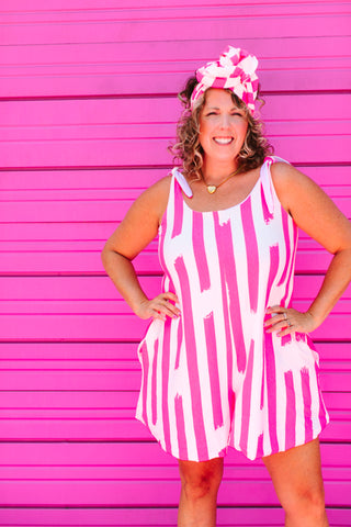 Pink Stripe Party Wrap