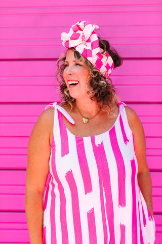 Pink Stripe Party Wrap