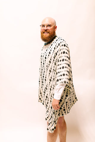 Polka Dot Sheer Short Caftan