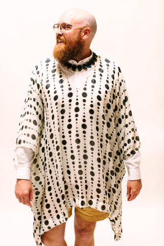 Polka Dot Sheer Short Caftan