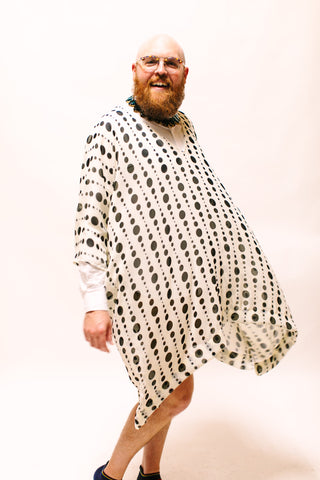 Polka Dot Sheer Short Caftan