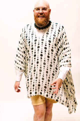 Polka Dot Sheer Short Caftan