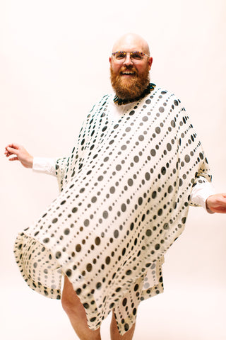 Polka Dot Sheer Short Caftan