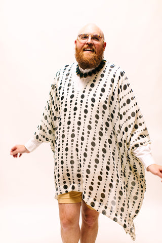 Polka Dot Sheer Short Caftan