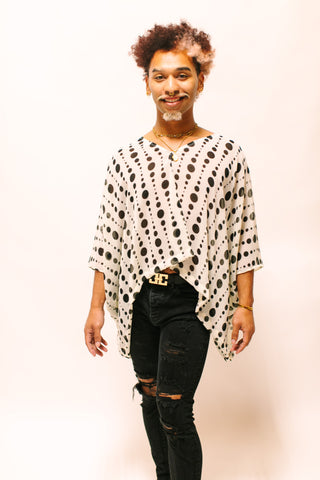 Polka Dot Sheer Tunic