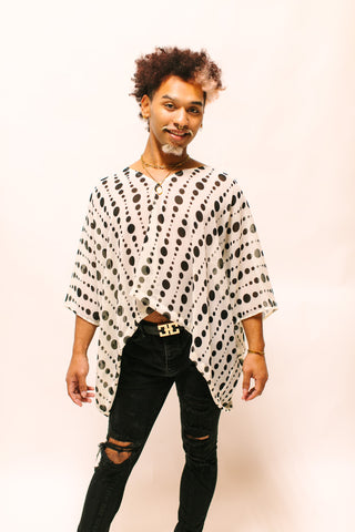 Polka Dot Sheer Tunic