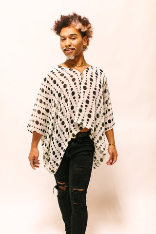 Polka Dot Sheer Tunic