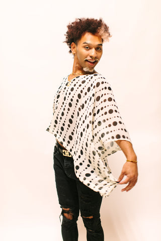 Polka Dot Sheer Tunic