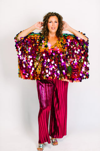 Purple Jumbo Paillette Tunic