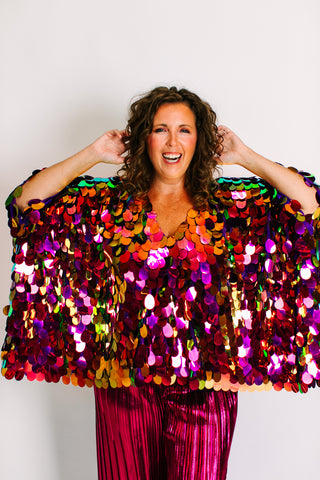Purple Jumbo Paillette Tunic