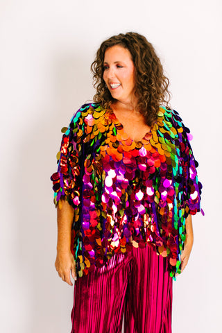 Purple Jumbo Paillette Tunic