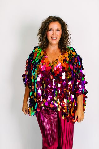 Purple Jumbo Paillette Tunic