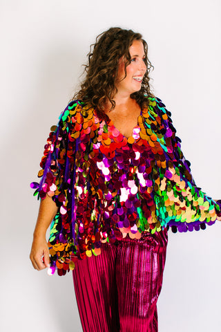 Purple Jumbo Paillette Tunic