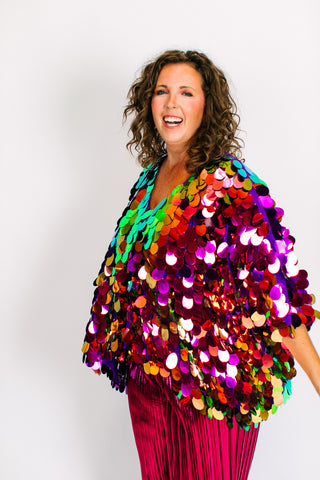 Purple Jumbo Paillette Tunic