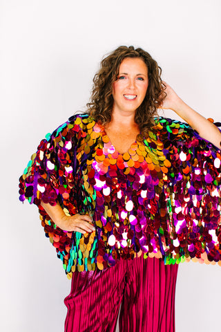 Purple Jumbo Paillette Tunic