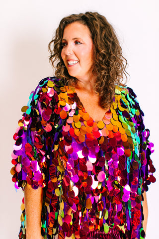Purple Jumbo Paillette Tunic