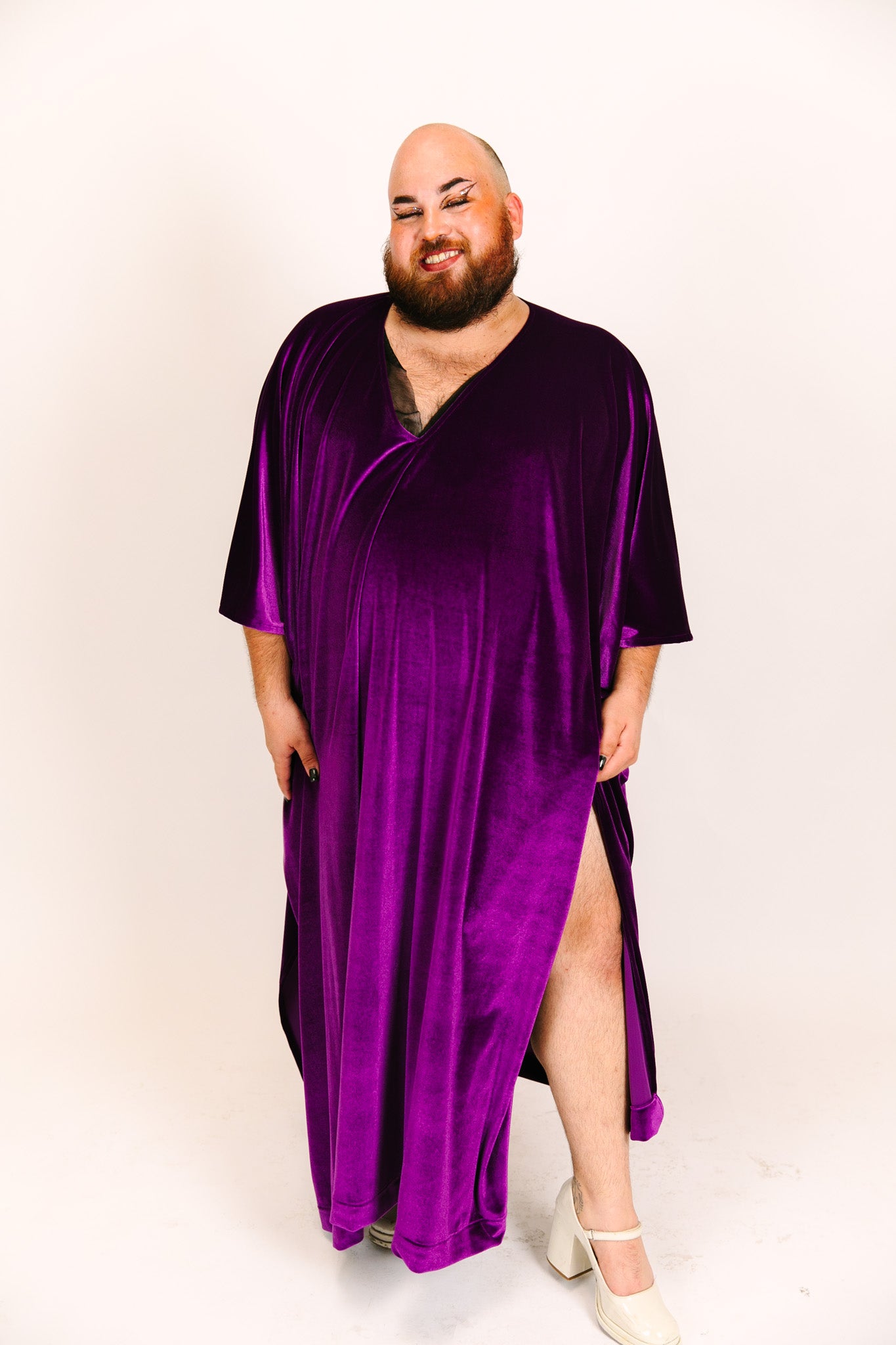 Velvet caftan top