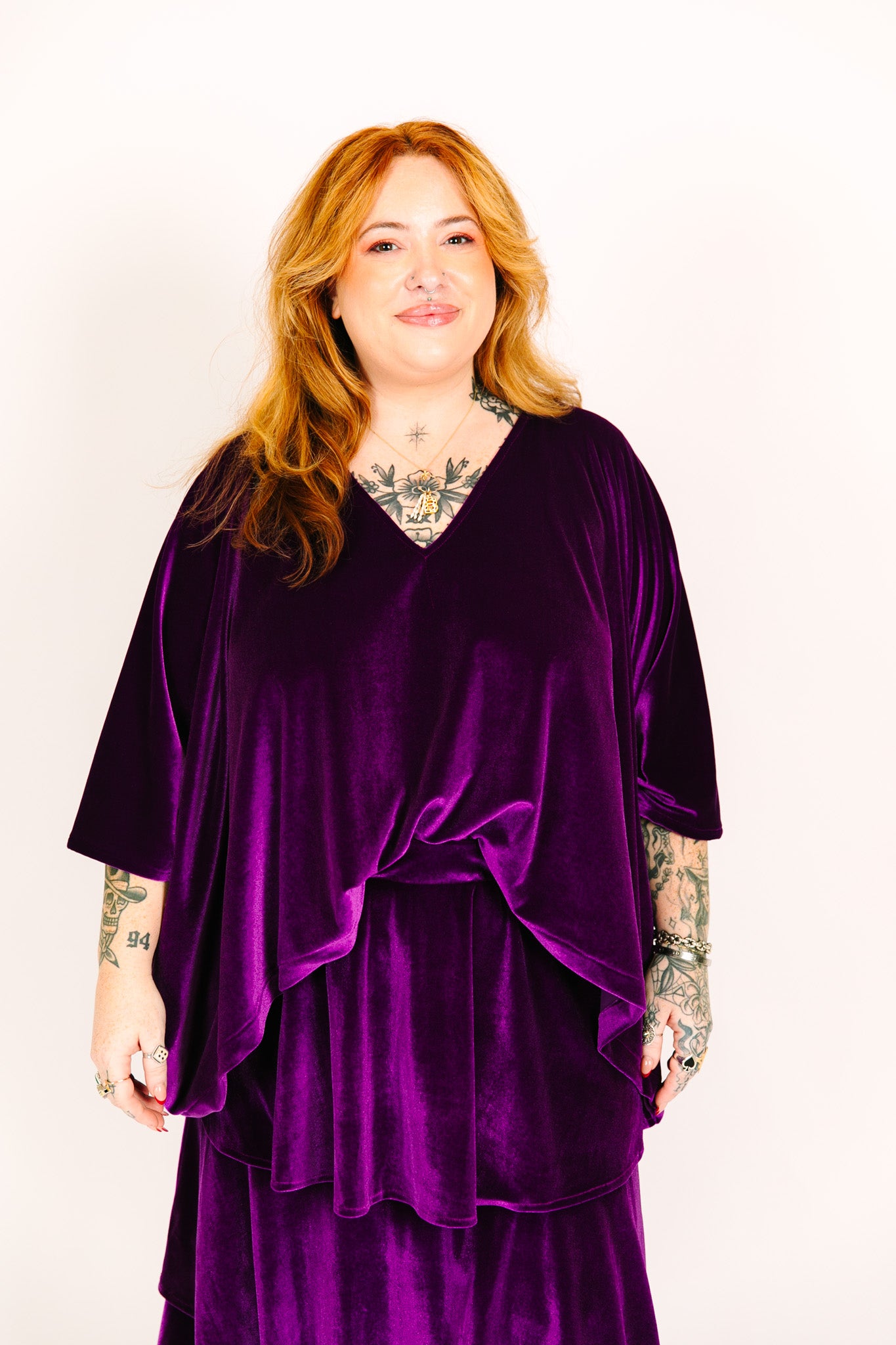 Plus size velvet tunic best sale