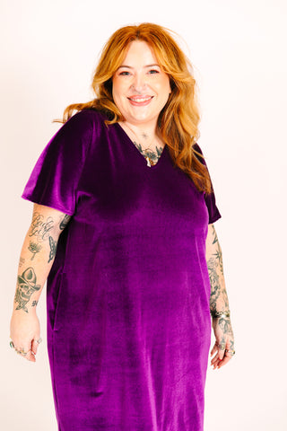 apparel purple velvet dress Amazon.com: Allegra K Velvet Dress for Women's Long Sleeves V Neck Wrap Ruched Split Cocktail Evening Dresses X-Small Dark Purple : Clothing, Shoes & Jewelry