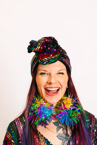 ROYGBIV Pom Pom Earrings