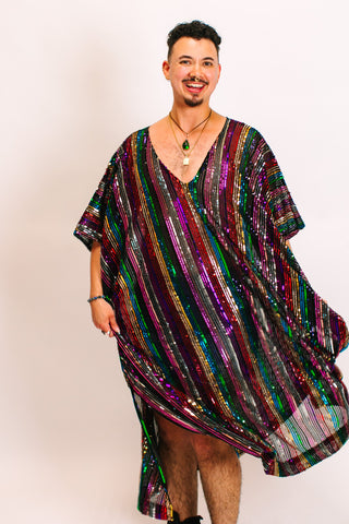 sequin caftan dress Unique Vintage Teal Sequin Burton Caftan Dress