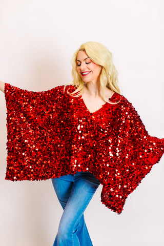Red Multi Sequin Tunic