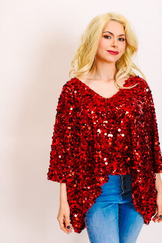 Red Multi Sequin Tunic