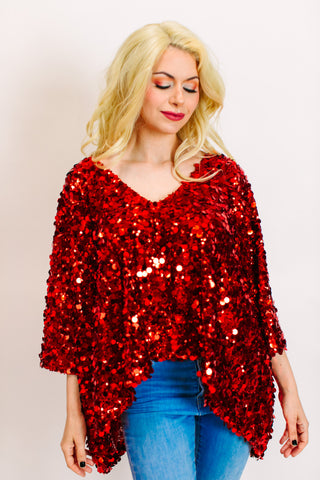 Red Multi Sequin Tunic