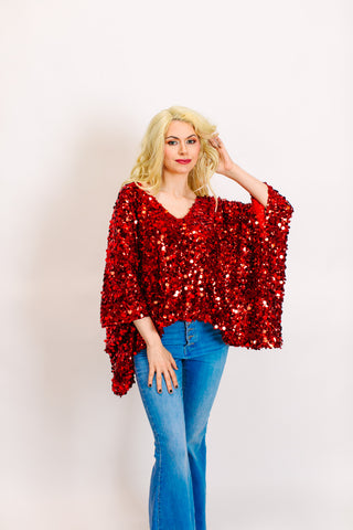 Red Multi Sequin Tunic