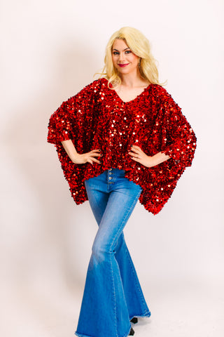 Red Multi Sequin Tunic