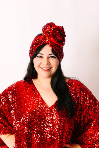 Red Sequin Party Wrap