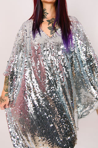 Disco Ball Paillette Sequin Mid Caftan - Lined