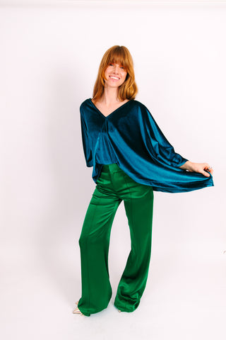 Teal Velvet Tunic