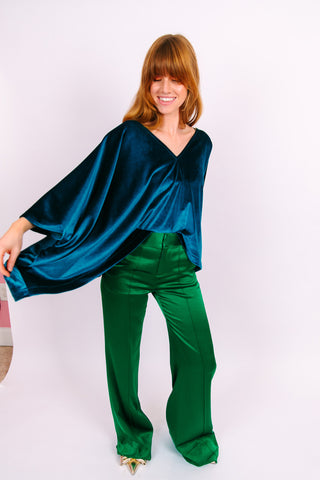 Teal Velvet Tunic