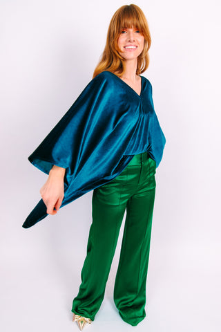 Teal Velvet Tunic