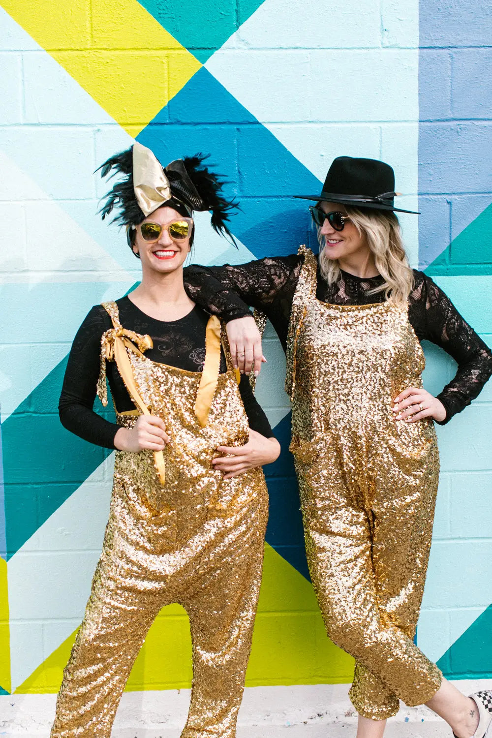 Gold sparkly shops jumpsuit