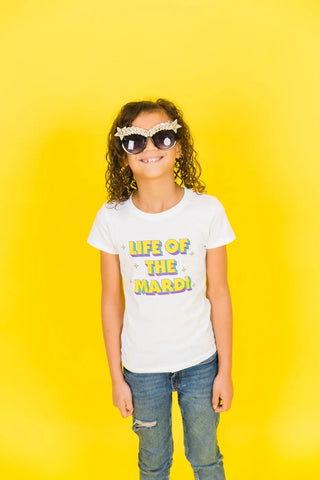 Life of the Mardi Young Adult Party Tee Mardi Gras Kid's Fashion