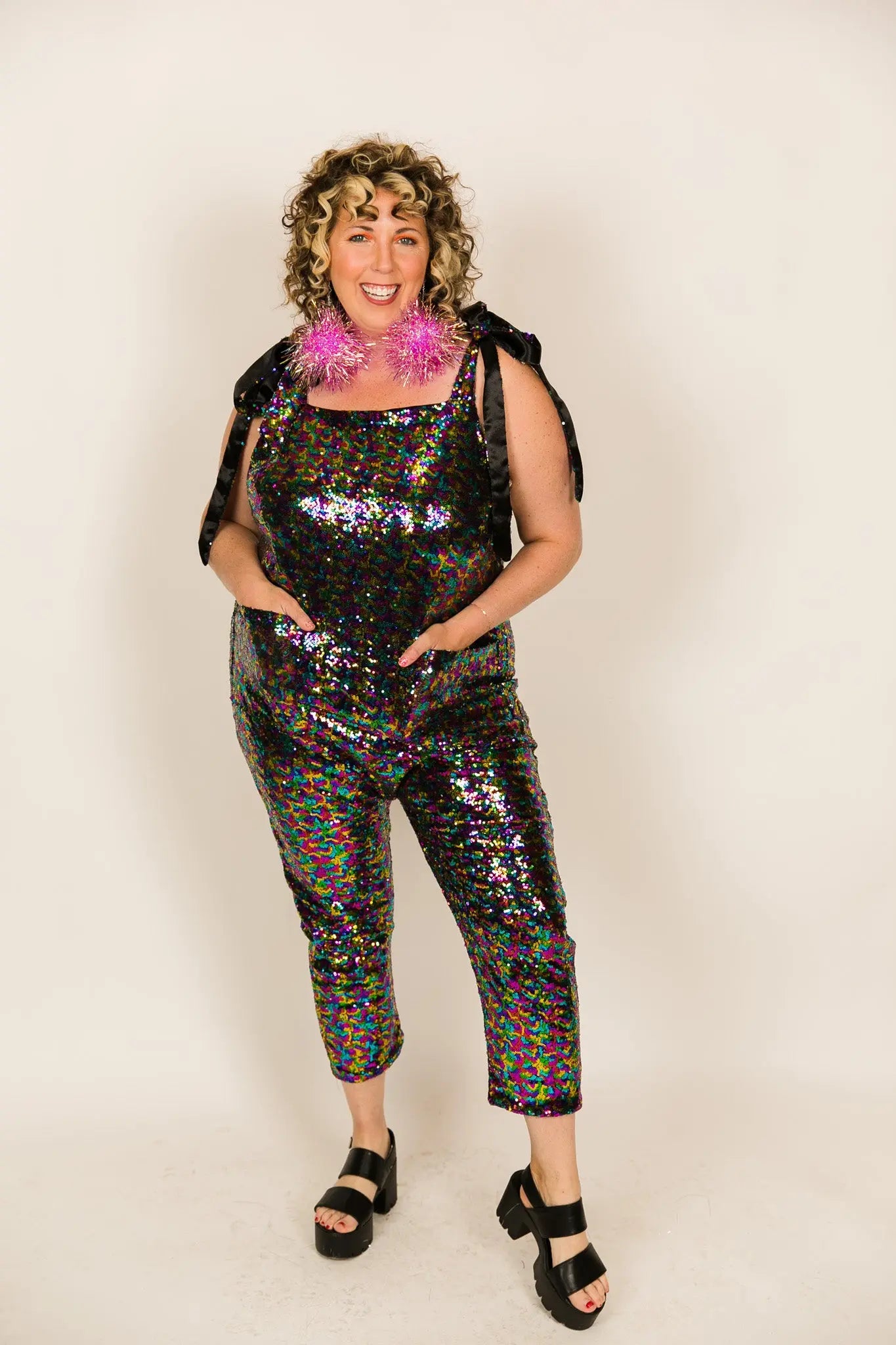 Topshop Rainbow Sequin Jumpsuit | 3d-mon.com